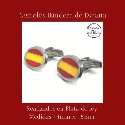 Gemelos Bandera de España ovalado Regalos Cofrades Tienda Cofrade La Casa Del Cofrade
